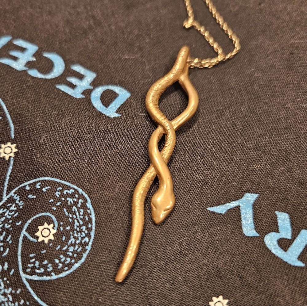 Catori Bronze Snake Serpant Amulet Necklace